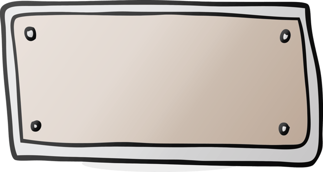 hand drawn cartoon blank sign png