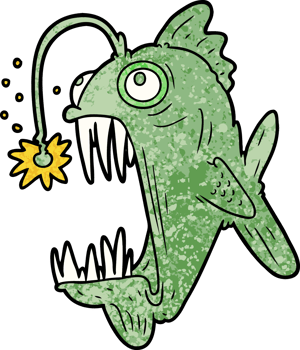 cartoon lantern fish png