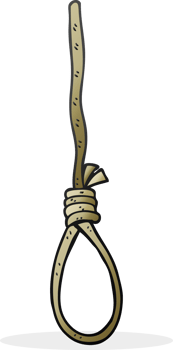 hand drawn cartoon hangman's noose png