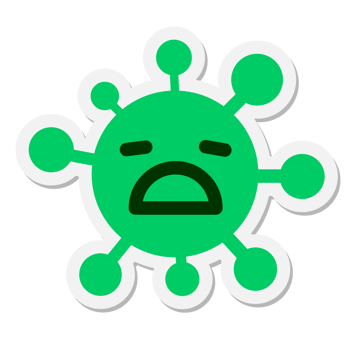 depressed virus sticker png