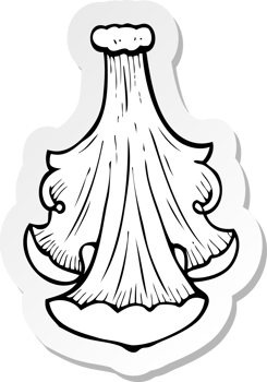 sticker of a traditional hand drawn floral swirl png