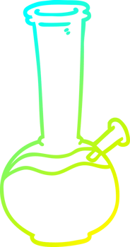cold gradient line drawing of a cartoon bong png