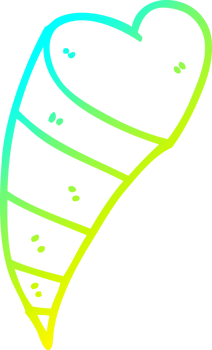 cold gradient line drawing of a cartoon shooting heart decorative element png