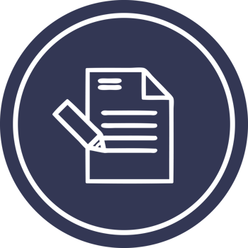 writing document circular icon symbol png