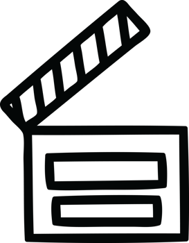 movie clapper board icon symbol png