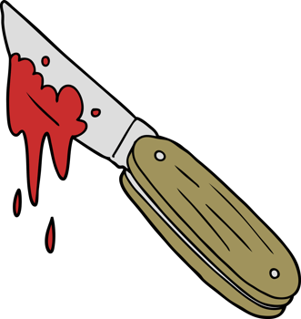 cartoon bloody knife png