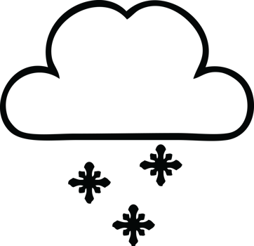 line drawing cartoon of a storm snow cloud png