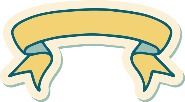 sticker of tattoo in traditional style of a banner png