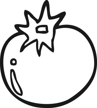 cartoon tomato drawing png