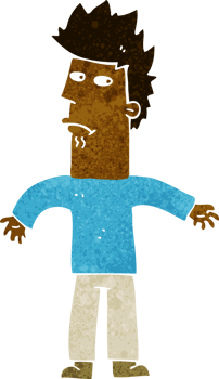 cartoon confused man png