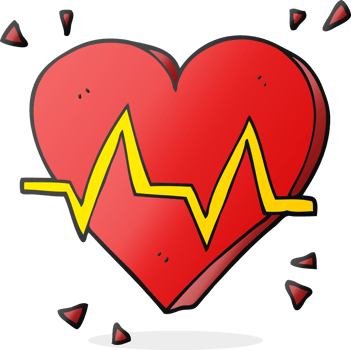 hand drawn cartoon heart rate png