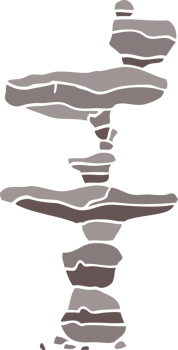 cartoon doodle boulders png