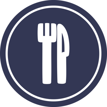 knife and fork circular icon symbol png
