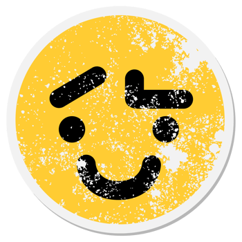 simple raised eyebrow face circle png