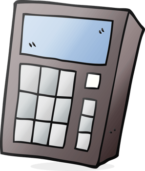 hand drawn cartoon calculator png