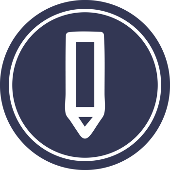 simple pencil circular icon symbol png