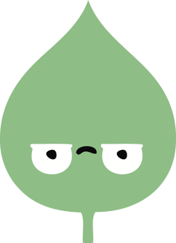 flat color retro cartoon of a expressional leaf png