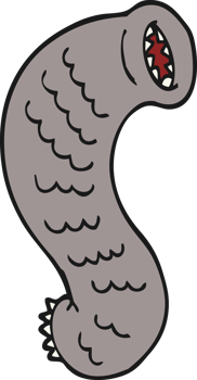 cartoon doodle hungry leech png