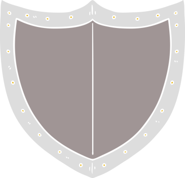 flat color style cartoon shield png