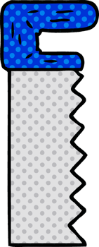 cartoon doodle of a metal saw png