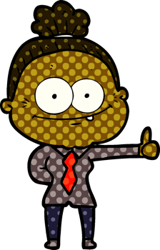 cartoon happy old woman drawing png