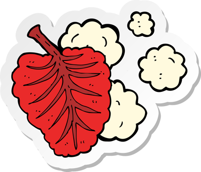 sticker of a cartoon leaf symbol png