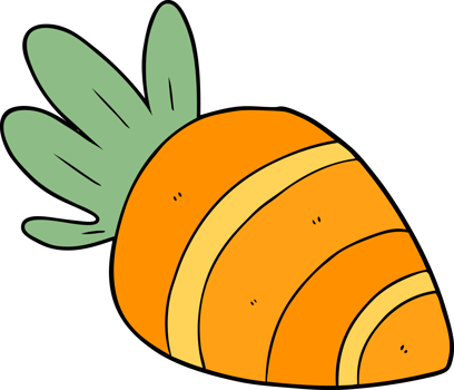 cartoon carrot drawing png