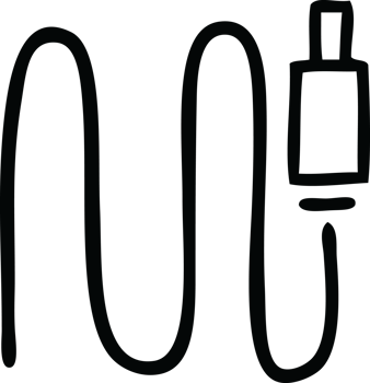 line drawing cartoon of a audio plug png