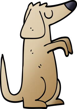 cartoon doodle dog png