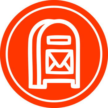 mail box circular icon symbol png