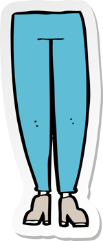 sticker of a cartoon female legs png