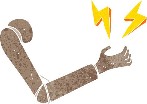 cartoon prosthetic arm png