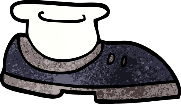 cartoon doodle shoe with sock png