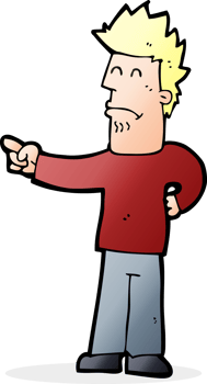 cartoon man pointing png