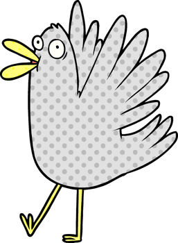 cartoon bird squawking png
