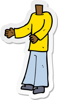 sticker of a cartoon body png