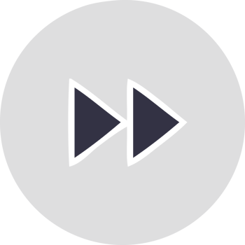 flat color retro cartoon of a fast forward button png