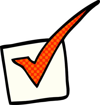 cartoon doodle tick mark png