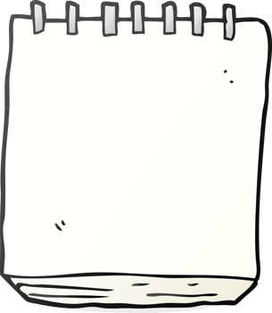 hand drawn cartoon note pad png