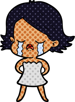 cartoon girl crying png