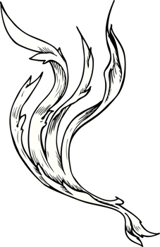 floral scrollwork drawing png