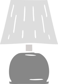 hand drawn cartoon doodle of a bed side lamp png
