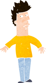 cartoon worried man png