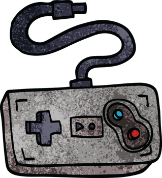 cartoon doodle game controller png