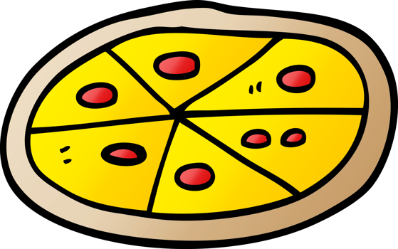 cartoon doodle pizza png