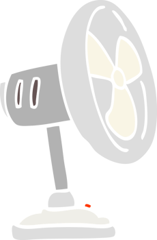flat color illustration cartoon desktop fan png