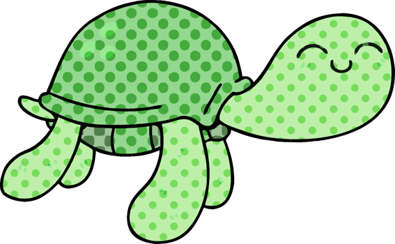comic book style quirky cartoon turtle png