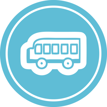 school bus circular icon symbol png