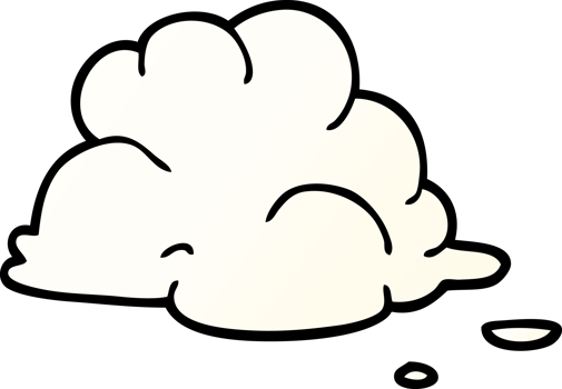 cartoon doodle fluffy white clouds png