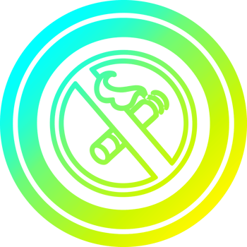no smoking circular in cold gradient spectrum png